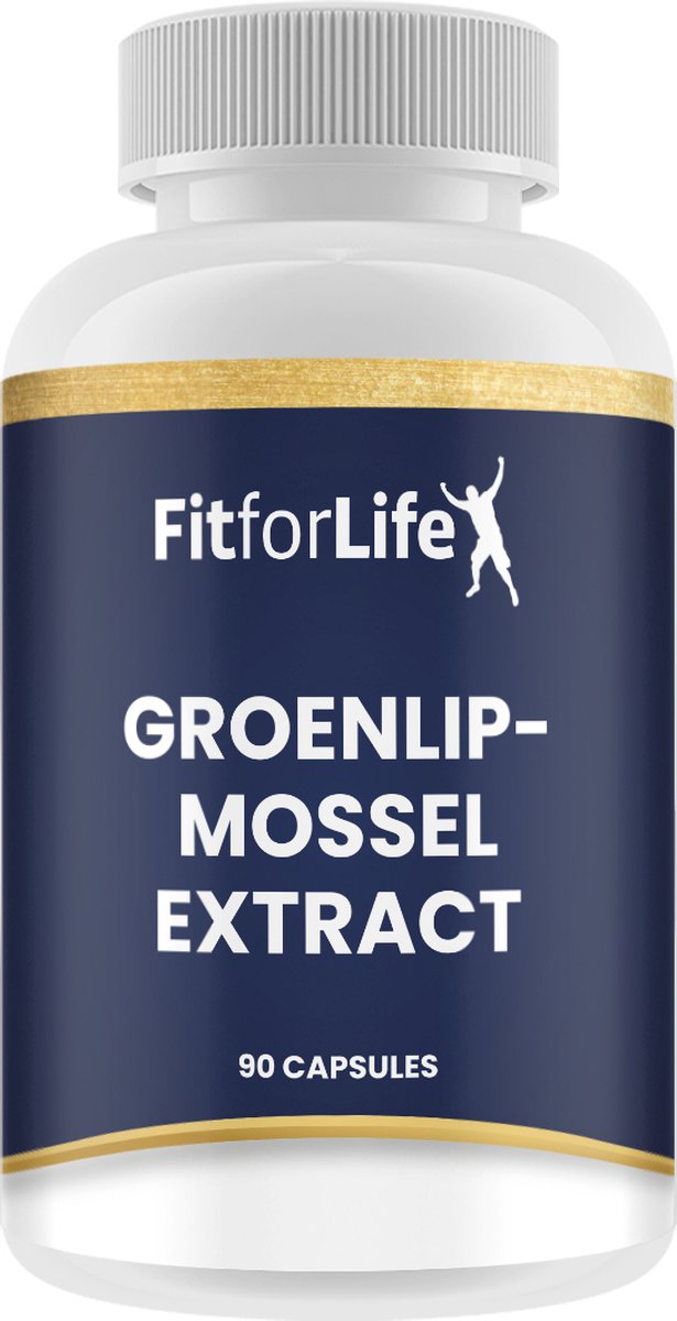 Goedkoopste Fit for Life Groenlipmossel Extract - Rijke bron aan omega-3 vetzuren - Bevat o.a. vitamine C, kurkuma C3, MSM en biocell - 90 capsules