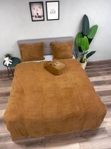 Beau Maison Teddy Fleece dekbedovertrek Caramel Latte 200x200/220 cm