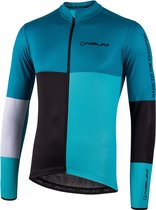 Nalini - Heren - Fietsshirt - Lange Mouwen - Wielrenshirt - Zwart - Blauw - NEW LS COFFEE JERSEY - XXL