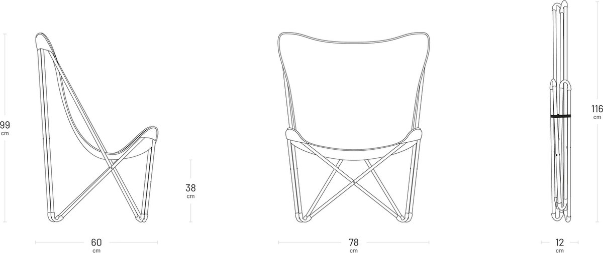Lafuma Maxi Pop Up - Fauteuil papillon - Pliant - Moss