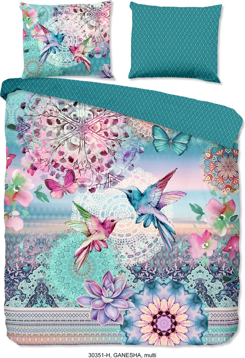 HIP Dekbedovertrek "mandala's en vogels" - Multi - (240x200/220 cm) - Katoen Satijn