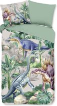 Good Morning Kinderdekbedovertrek "dinosaurussen" - Multi - (140x200/220 cm) - Katoen