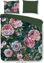 Good Morning Fleur - Housse de couette - Simple - 240x200 / 220 cm + 2 taies d'oreiller 60x70 cm - Vert