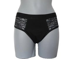 Omslag van BWYA - Tucking tanga met kant - 3XL - zwart - transgender ondergoed