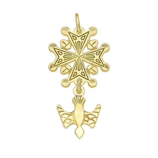Juwelier Zwartevalk 9 karaat gouden Hugenotenkruis hanger - 14.270
