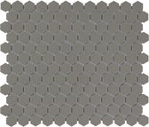 The Mosaic Factory London Hexagon - Tegel - Mozaïektegel - 26x30x0.5cm - Grijs - Mat - 0.78m²/10 Stuks
