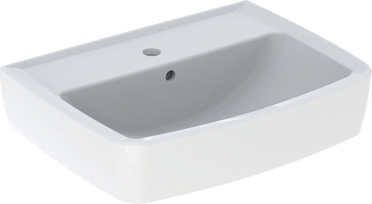 Geberit Bastia Fontein Square - 50x38cm - kraangat - overloop - wit