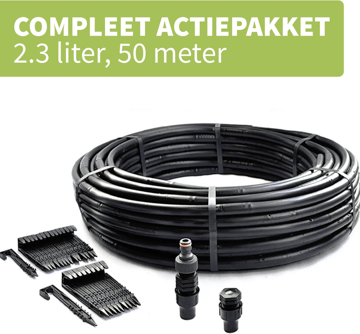 druppelslang actiepakket 50 meter, 2.3 liter - in één koop klaar