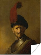 Poster Portret van een man - Rembrandt van Rijn - 60x80 cm