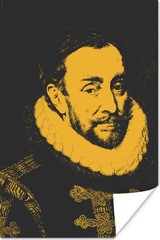 Adapté du vieux maître Adriaen Thomasz aux tons jaunes 120x180 cm XXL / Groot format!