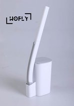 Hofly WC Borstel Met Houder Vrijstaand - Hygiënische Toiletborstel - Met 8x Pads - Snellere Werking