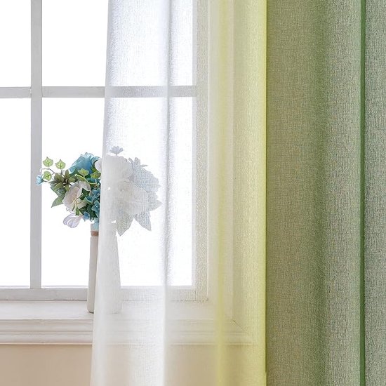 Transparante raamgordijnen, Glad, Elegant, voor Ramen/Gordijnen/behandeling voor Slaapkamer, Woonkamer, 140x260cm