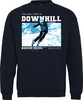 Sweater Ski Downhill | Apres Ski Verkleedkleren | Fout Skipak | Apres Ski Outfit | Navy | maat XL