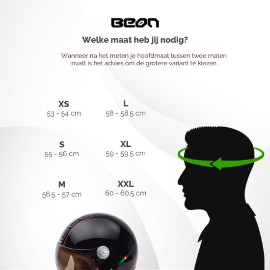 Beon DESIGN B Jethelm met Vizier - Geschikt als Snor