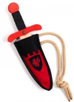 Kalid Medieval Toys - Dolk Camelot Rood 30 cm met Schede - Carnaval - Ridders