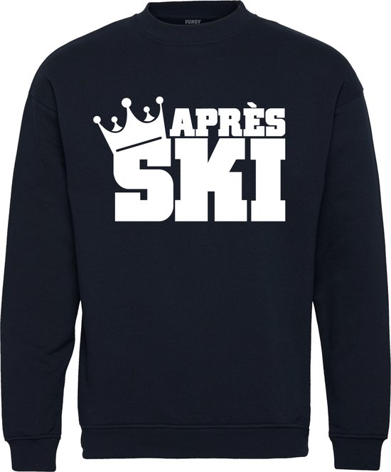 Sweater Apres Ski Kroontje | Apres Ski Verkleedkleren | Fout Skipak | Apres Ski Outfit | Navy | maat M