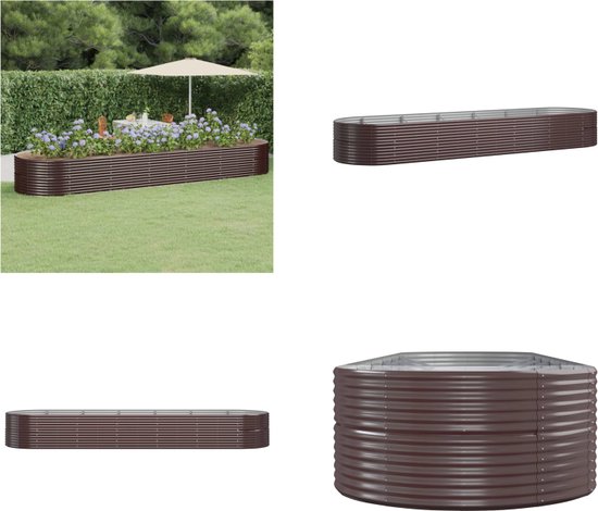 Vidaxl plantenbak 100x100x36 cm gegalvaniseerd staal grijs