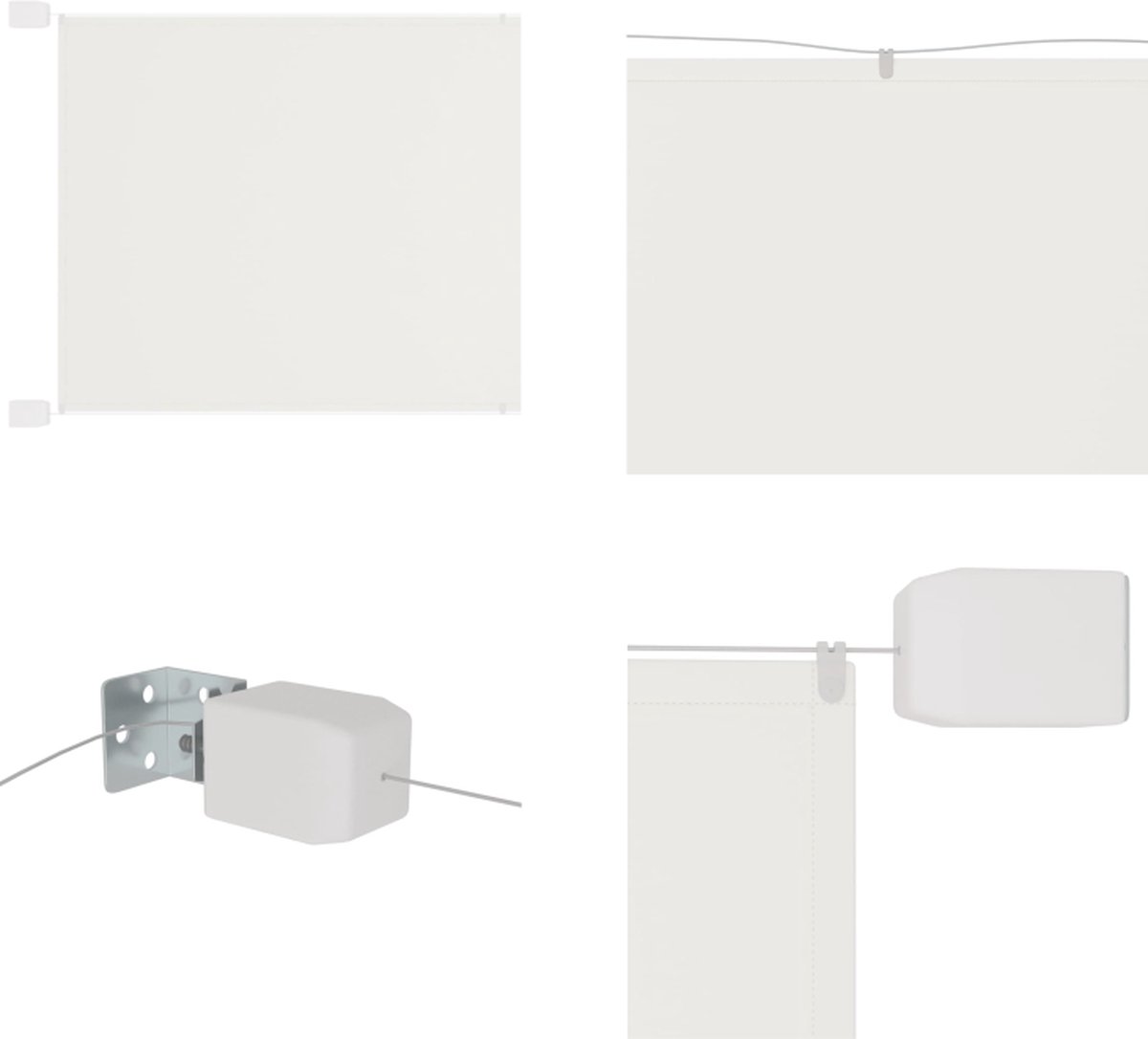VidaXL Luifel verticaal 180x600 cm oxford stof wit Verticale Luifel Verticale Luifels Luifel Verticaal Scherm