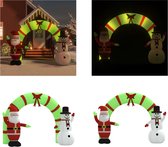 vidaXL Kerstboog opblaasbaar met LED's 270 cm - Opblaasbare Boog - Opblaasbare Bogen - Opblaasfiguur - Opblaasboog