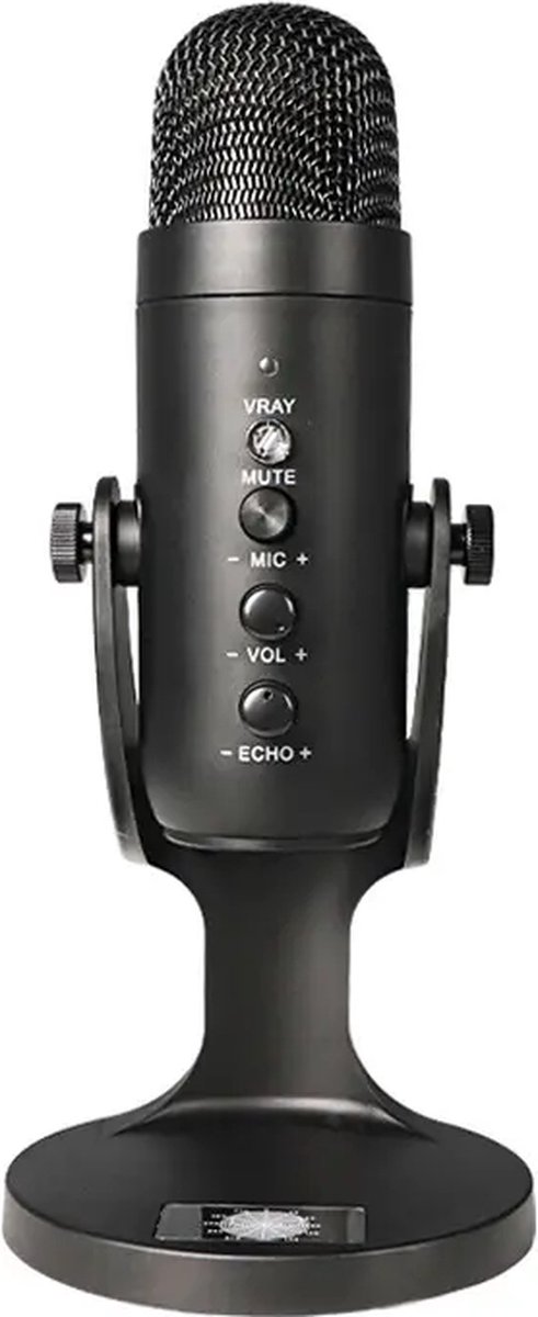 O&B Microfoon - Microfoon - USB Condenser Microfoon - Geschikt voor PC/Mac/PS4 - Zwart - Microfoon gaming