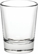 Onbreekbare borrel of shotjes glazen 55 ml - set van 12 stuks