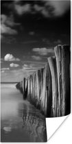 Affiche Temps orageux Tirage photo noir et blanc - 60x120 cm