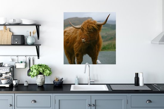 Affiche Highlander écossais - Berg - Route - 75x75 cm
