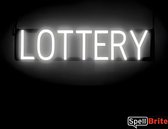 LOTTERY - Lichtreclame Neon LED bord verlicht | SpellBrite | 65 x 16 cm | 6 Dimstanden - 8 Lichtanimaties | Reclamebord neon verlichting