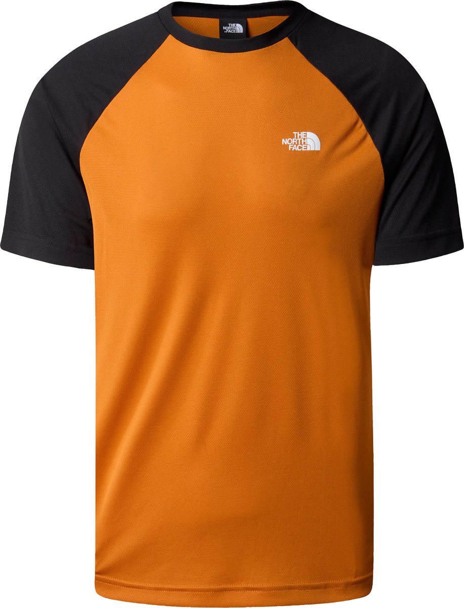 The North Face Tanken-T-shirt met raglanmouwen - Heren - Desert Rust-TNF Black S