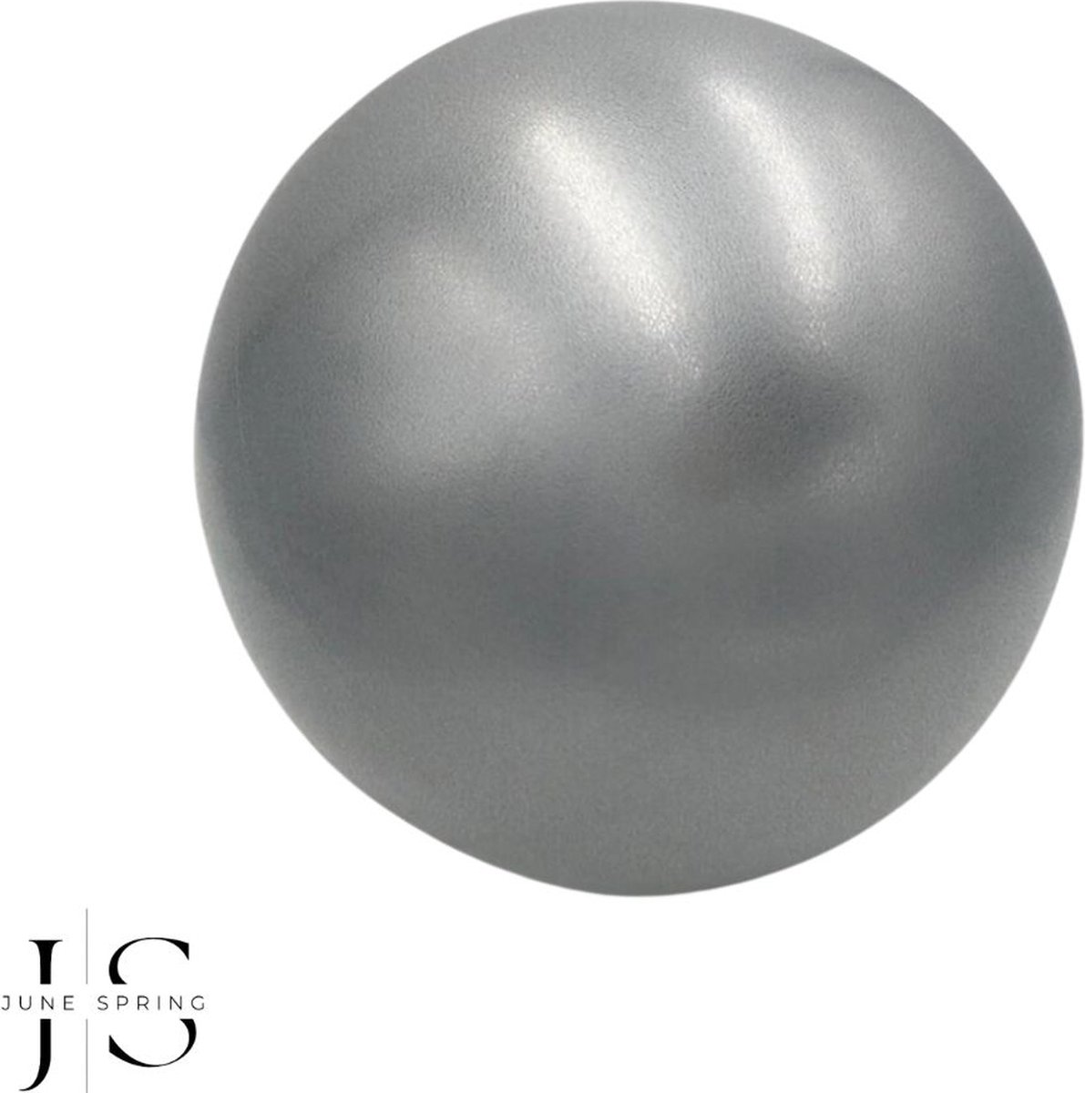 June Spring - Yoga Bal - Kleur: Zilver - 25cm diameter - Pilates - Fitness - Draagbaar - Buikspieren - Rugspieren - Armspieren - Schouders