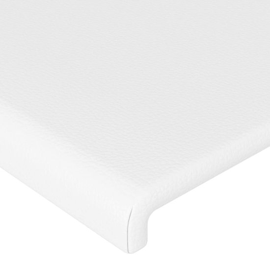 vidaXL Cadre de lit avec tête de lit Simili cuir Blanc 120x200 cm - Cadre de lit avec tête de lit - Encadrements de lit avec têtes de lit - Cadre de lit - Lit