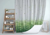 Casabueno - 180x200 cm Douchegordijn met Ringen Groen - Badkamer Gordijn - Shower Curtain - Waterdicht - Sneldrogend en Anti Schimmel -Wasbaar en Duurzaam