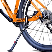 Fietsstandaard, aluminiumlegering, universele zijstandaard voor 24-29 inch, stabiele fietsstandaard voor mountainbike/racefiets/MTB, in hoogte verstelbaar met antislip rubberen voet