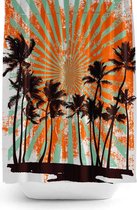 Casabueno Hawai Sun - Douchegordijn 180x200 cm - Badkamer Gordijn - Shower Curtain - Waterdicht - Sneldrogend en Anti Schimmel -Wasbaar en Duurzaam