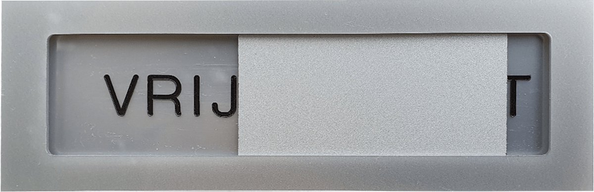 GM-241 12x4cm Schuifbordjes zilver acrylaat tekst zwart