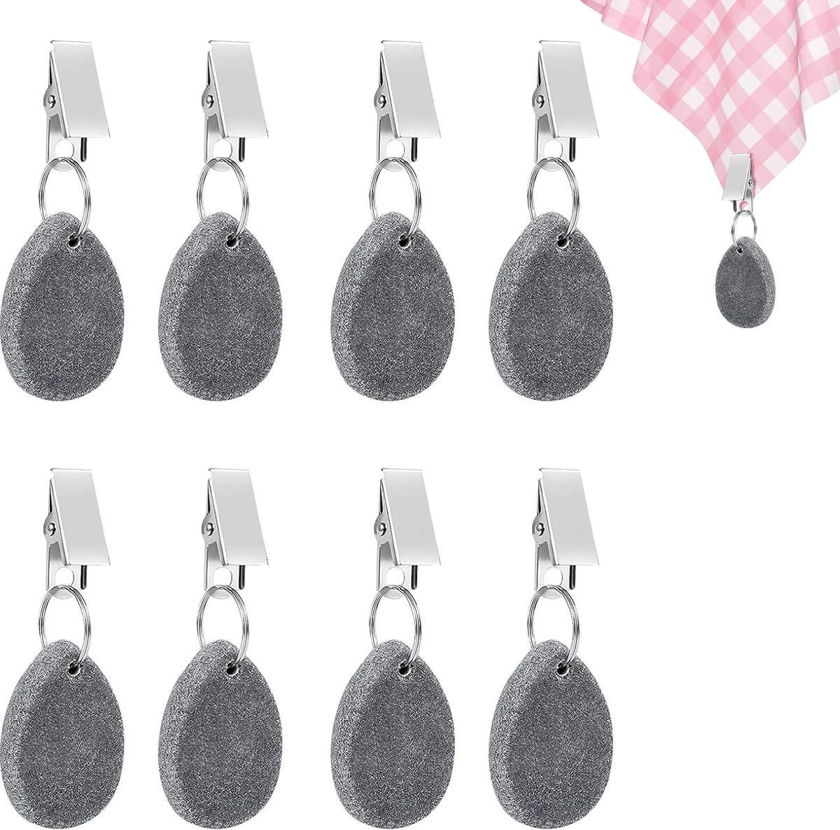 8 Poids De Nappe Mignons Forme Chiot Noir - Pinces Résine, Pour Pique-nique, Camping, Décoration De Table Extérieure - 14