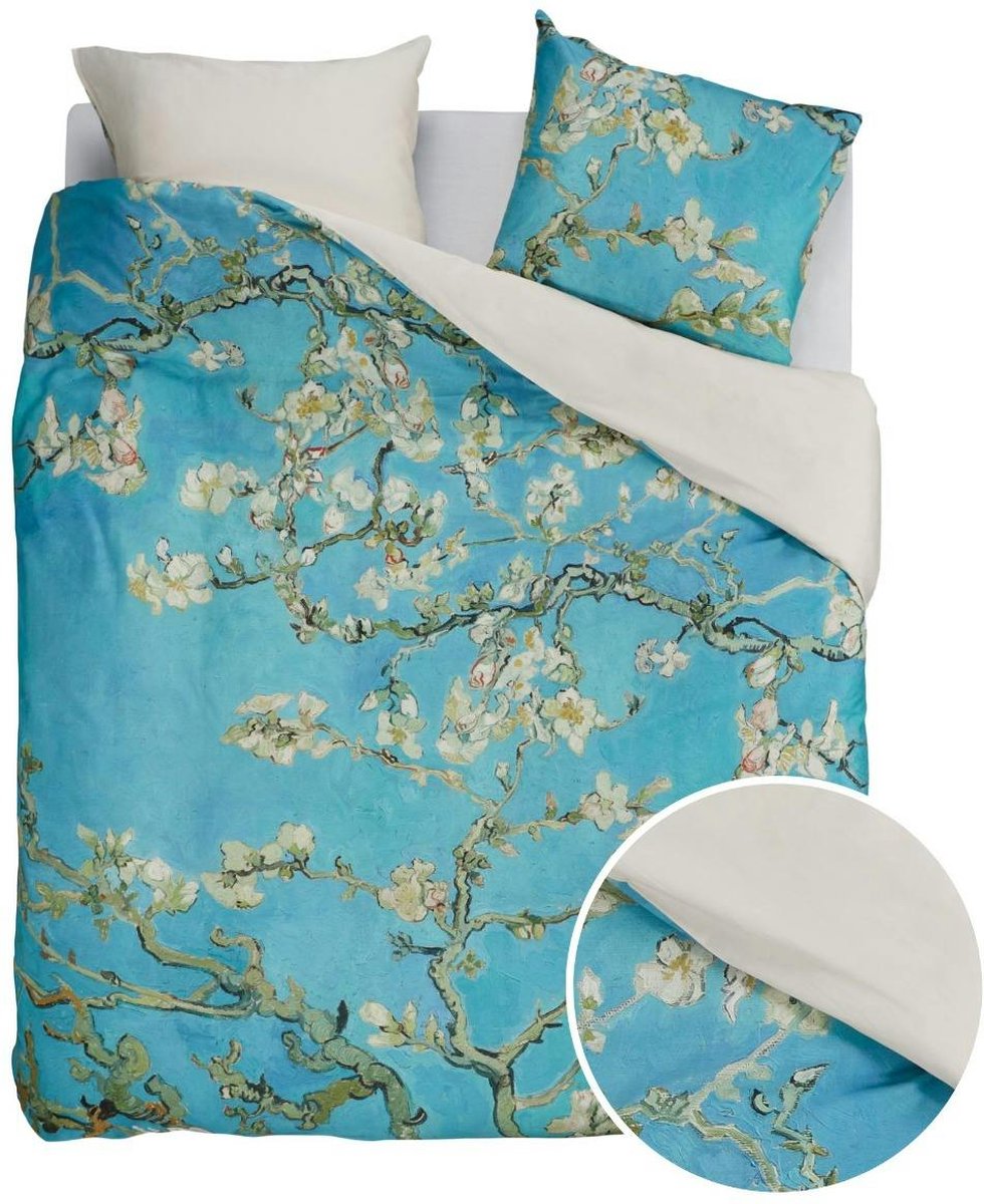 Beddinghouse x Van Gogh Museum Almond Blossom dekbedovertrek - Lits-jumeaux - 260x200/220 cm - Blauw
