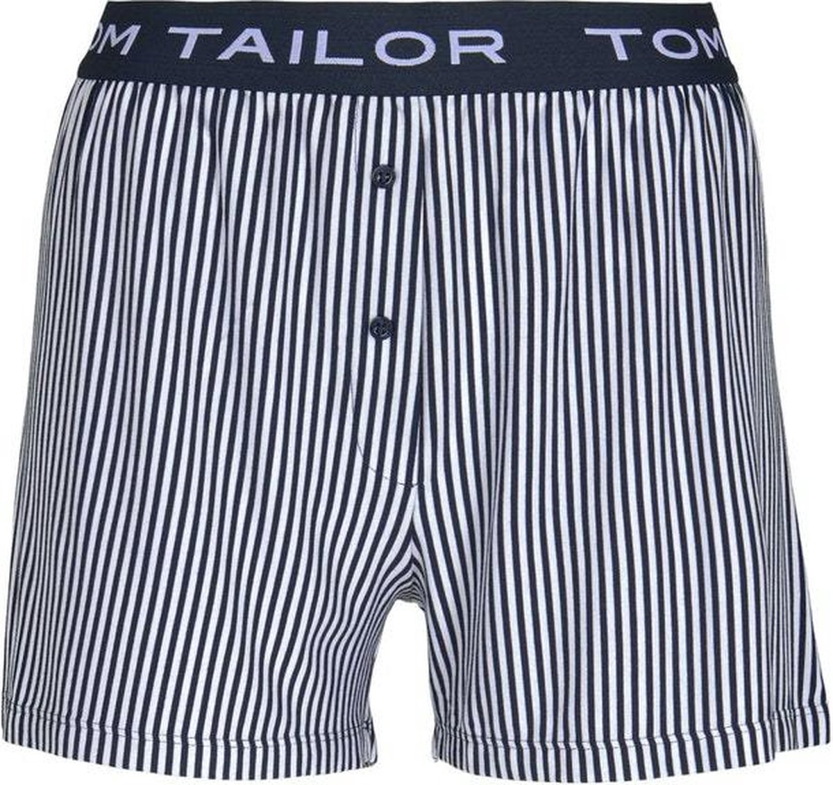 Tom Tailor - Pyjamashort met streeppatroon - Maat 40 - blue stripes