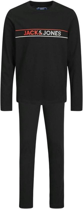 Jack & Jones Pyjama lange broek - Black - maat 140 (140) - Jongens Kinderen - 100% katoen- 12248589-Black-140