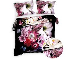 Heckett & Lane Eris Dekbedovertrek - Tweepersoons - 200x200/220 cm - Katoen Satijn - Multi