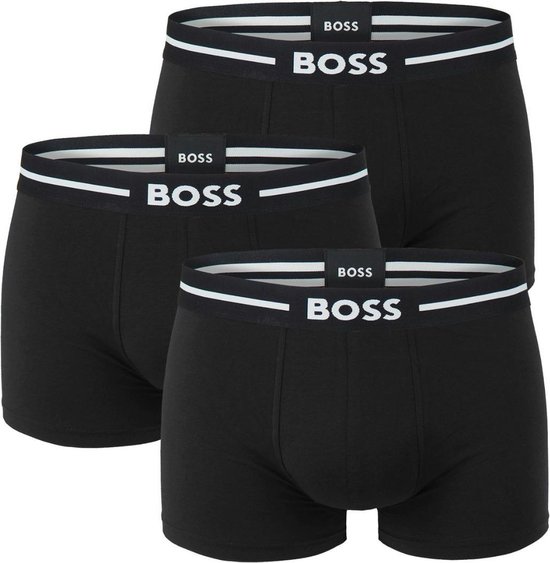HUGO BOSS Boxers Bold (pack de 3) - caleçons pour homme - noir - Taille : L