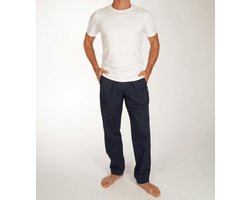 Björn Borg Core Pyjama lange broek/Homewear set - P0402 White/Blue - maat M (M) - Heren Volwassenen - 100% katoen- 10002254-P0402-M