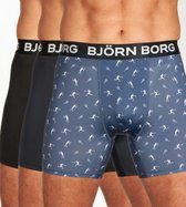 Björn Borg Performance Lange short - 3 Pack MP004 Black/Blue - maat XL (XL) - Heren Volwassenen - Polyester- 10002357-MP004-XL
