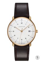 Junghans Max Bill 41/7872.02 - quartz - heren horloge - dames - vintage - goud - 38 mm - luxe - cadeautip