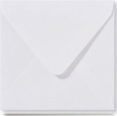 Cards & Crafts Mini Vierkante enveloppen - 100 stuks - wit - 6,5x6,5cm - 110grms