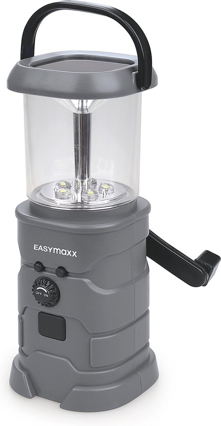 EASYmaxx oplaadbare lamp met radio - Opladen via zonne-energie, zwengel en USB