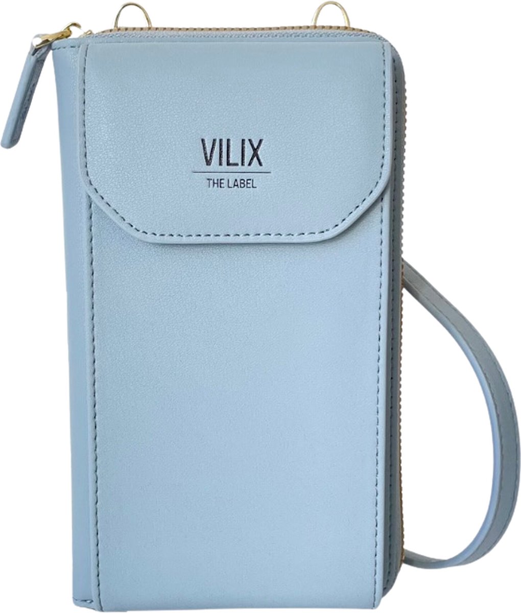 Vilix The Label - Nova tasje - portemonnee- & telefoontasje in één - vegan - compact - Lichtblauw