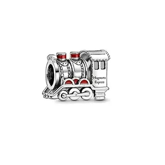 Jewerella® Armbandbedel voor Populaire Bedel Armbanden | Magische Tovenaarsleerling | Express Trein bedel | Hangbedel Charm | 925 Sterling Zilver | Emaille | Rood | Armband Kraal | Cadeau