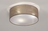 Lumidora Plafondlamp 73147 - Plafonniere - ARLES - 3 Lichts - E27 - Taupe - Textiel - ⌀ 35 cm