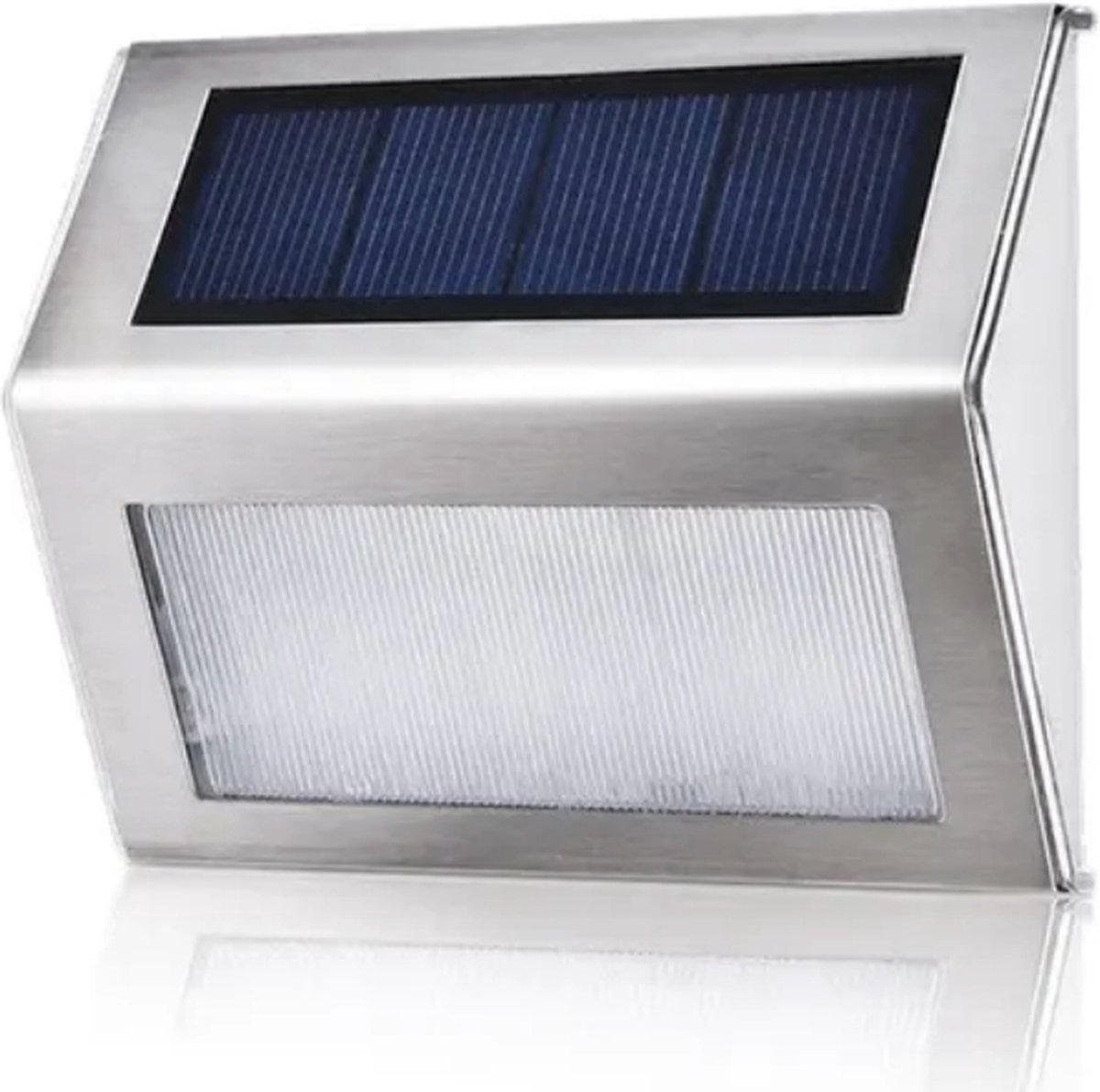 2 x Qlteg - Solar buiten led lamp - Power 3 leds outdoor - Waterdicht - Energiebesparende - Trappen - Wand led lamp - Zonne energie. - Qlteg